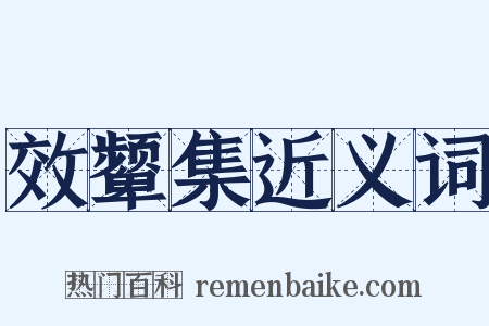 效颦集近义词是什么意思的图片